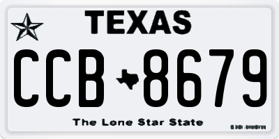 TX license plate CCB8679