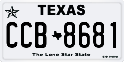 TX license plate CCB8681