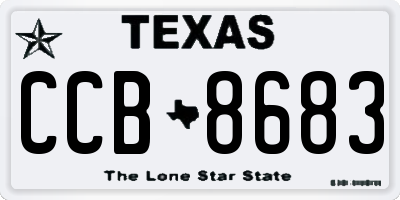 TX license plate CCB8683
