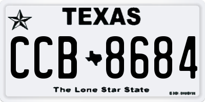 TX license plate CCB8684