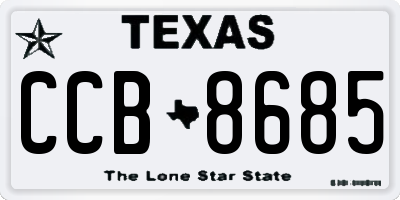 TX license plate CCB8685