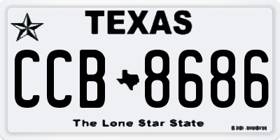 TX license plate CCB8686
