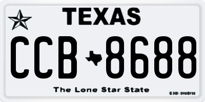 TX license plate CCB8688