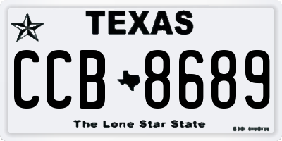 TX license plate CCB8689
