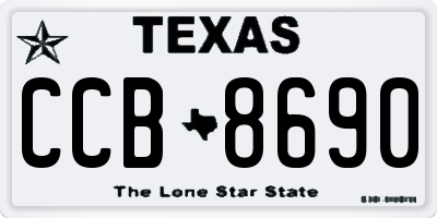 TX license plate CCB8690