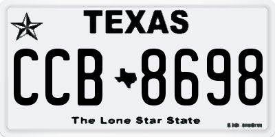 TX license plate CCB8698