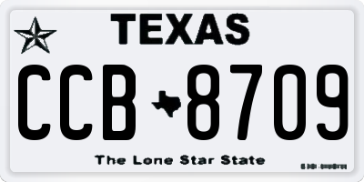 TX license plate CCB8709