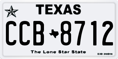 TX license plate CCB8712