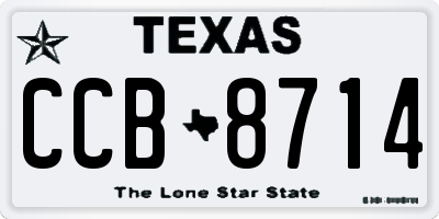 TX license plate CCB8714