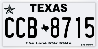 TX license plate CCB8715