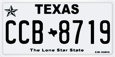TX license plate CCB8719