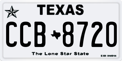 TX license plate CCB8720