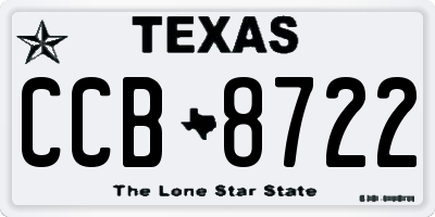 TX license plate CCB8722