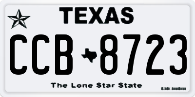 TX license plate CCB8723