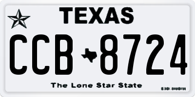 TX license plate CCB8724