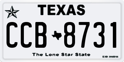 TX license plate CCB8731