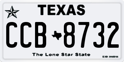 TX license plate CCB8732