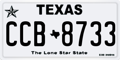 TX license plate CCB8733
