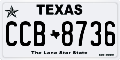 TX license plate CCB8736
