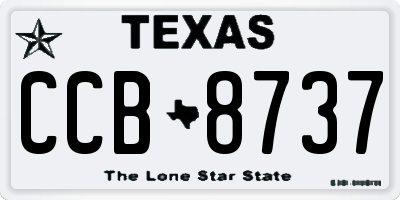 TX license plate CCB8737