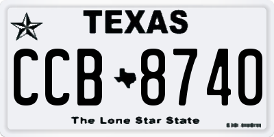 TX license plate CCB8740