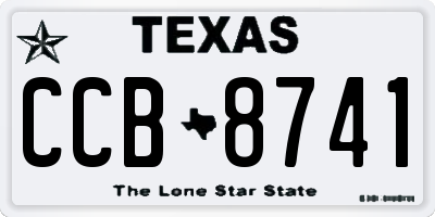 TX license plate CCB8741