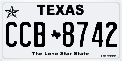 TX license plate CCB8742