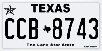 TX license plate CCB8743