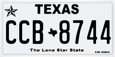 TX license plate CCB8744