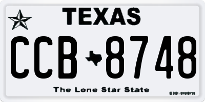 TX license plate CCB8748