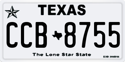 TX license plate CCB8755