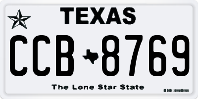 TX license plate CCB8769