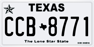 TX license plate CCB8771