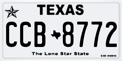 TX license plate CCB8772