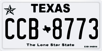 TX license plate CCB8773