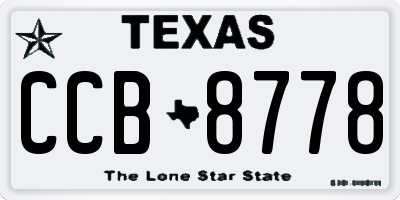 TX license plate CCB8778