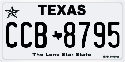 TX license plate CCB8795