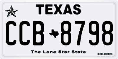 TX license plate CCB8798