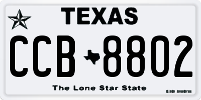 TX license plate CCB8802