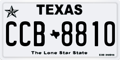 TX license plate CCB8810