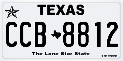 TX license plate CCB8812