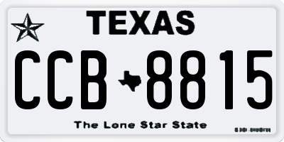 TX license plate CCB8815