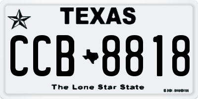 TX license plate CCB8818