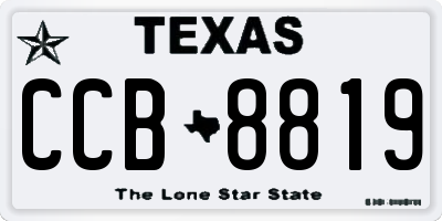 TX license plate CCB8819