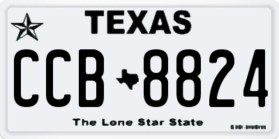 TX license plate CCB8824