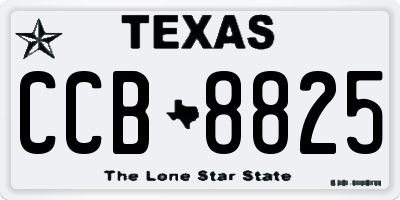 TX license plate CCB8825