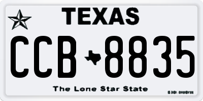TX license plate CCB8835