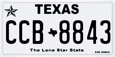 TX license plate CCB8843