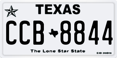 TX license plate CCB8844