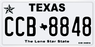 TX license plate CCB8848